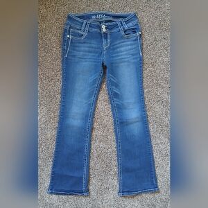 Wallflower Women's Boot Cut Jeans in Deep Blue